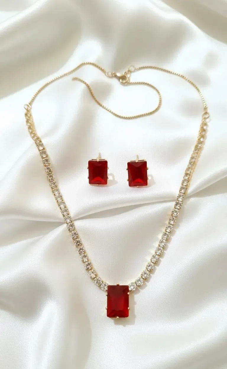Gemstone Pendant Set for Weddings & Festivals